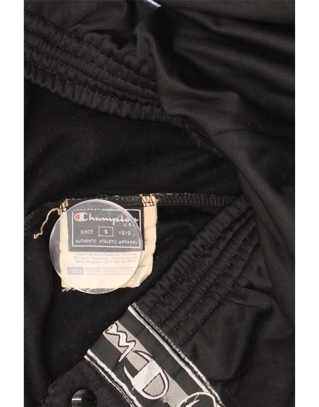 Γυναικεία αθλητική φόρμα CHAMPION γραφικά παντελόνια UK 10 Small Black Polyester