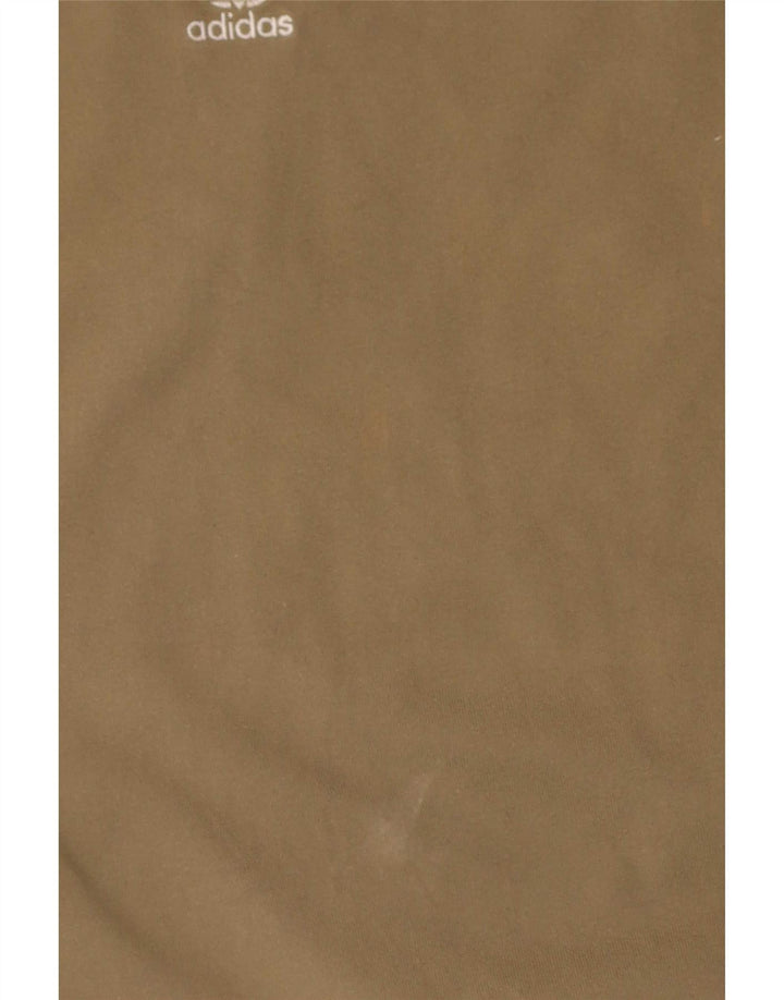 Adidas Γυναικείο T-Shirt Top UK 14 Medium Khaki Βαμβάκι