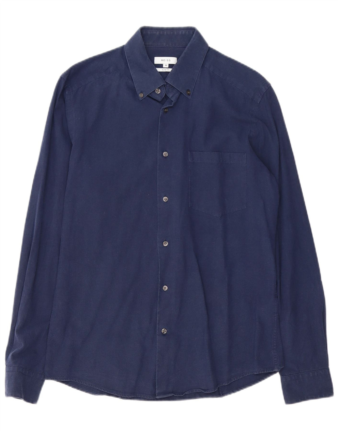 Ανδρικό πουκάμισο Reiss Slim Fit Medium Navy Blue βαμβακερό