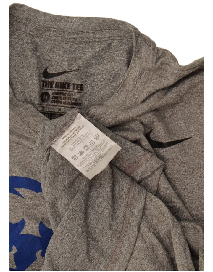 Γυναικείο γραφικό μπλουζάκι Nike Dri Fit Top 14 μεσαίου γκρι πολυεστέρα