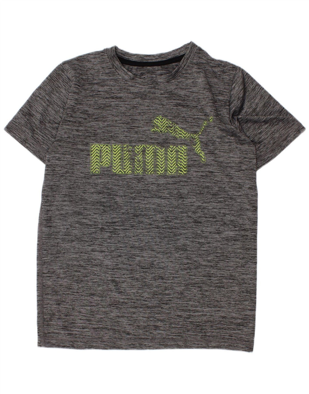 Puma Boys Graphic T-shirt Top 7-8 ετών Small Grey Flecked Polyester