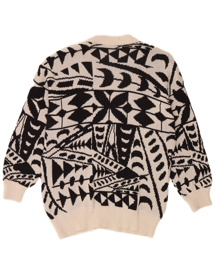 Laurel Γυναικείο πουλόβερ Longline Cardigan IT 42 Medium Black Geometric Retro