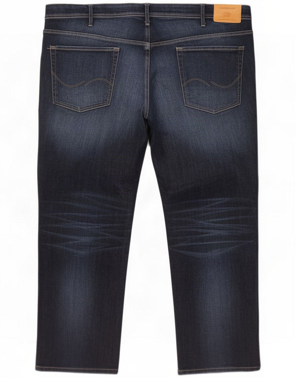 Jack & Jones Mens Clark Regular Straight Jeans W56 L30 Navy Blue Cotton