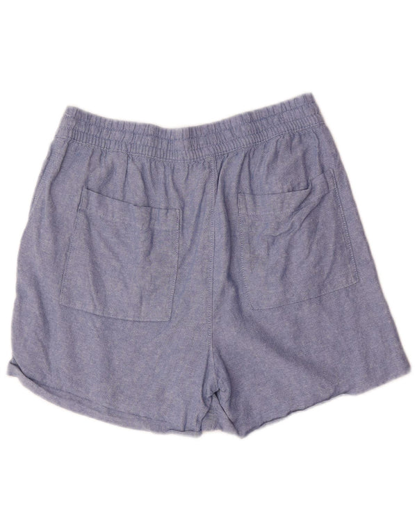 Γυναικείο Casual σορτς Marks & Spencer UK 12 Medium W30 Μπλε λινό