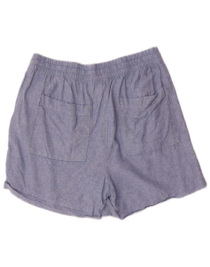 Γυναικείο Casual σορτς Marks & Spencer UK 12 Medium W30 Μπλε λινό