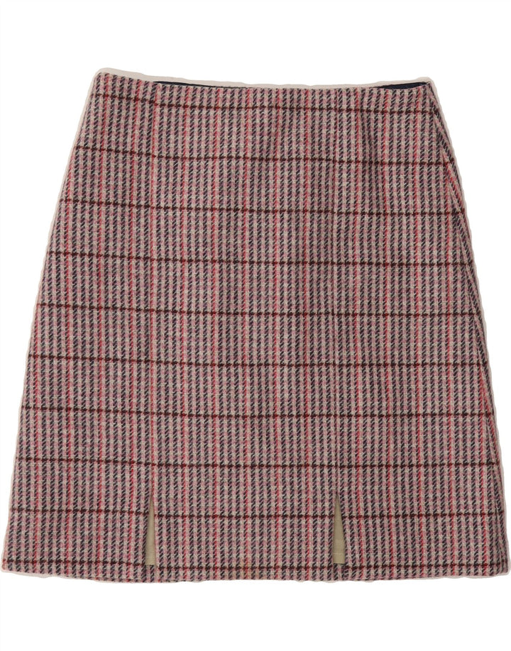 BODEN Γυναικεία φούστα σε γραμμή Α UK 10 Small W30 Pink Check Wool
