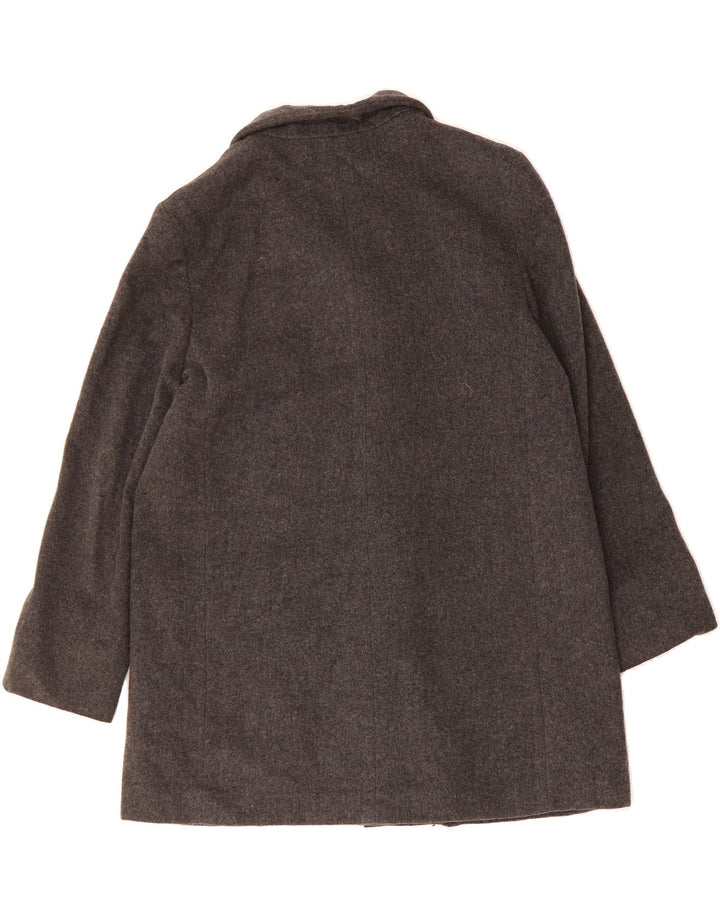 MARKS & SPENCER Womens Overcoat UK 14 Medium Grey Wool Vintage Marks & Spencer and Second-Hand Marks & Spencer from Messina Hembry 