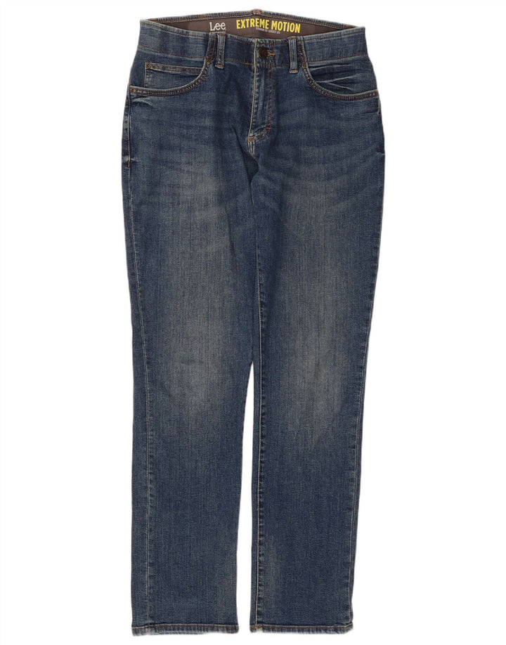 LEE Γυναικείο Extreme Motion Straight Tapered Jeans W32 L32 Μπλε βαμβακερό