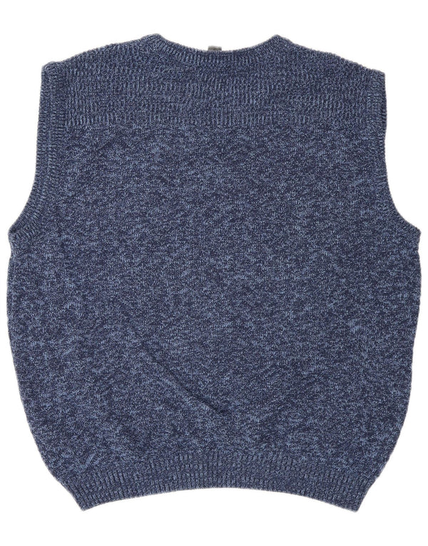 Vintage ανδρικό γιλέκο Tank Top UK 44 XL Blue Flecked Cotton