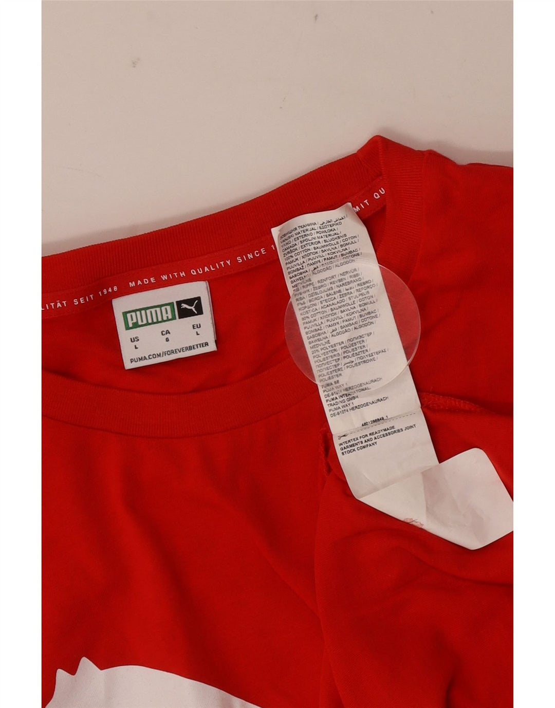 Ανδρικό γραφικό T-Shirt Puma Top μεγάλο κόκκινο βαμβακερό
