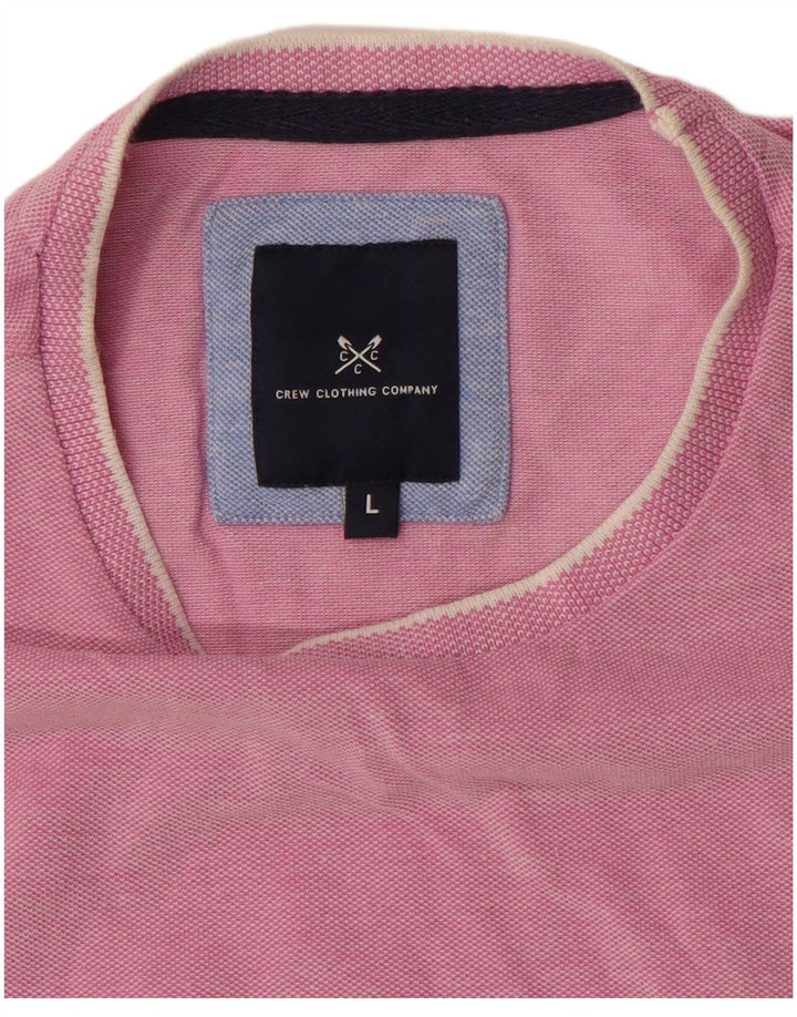 Ανδρικό T-Shirt Crew Clothing Top μεγάλο ροζ