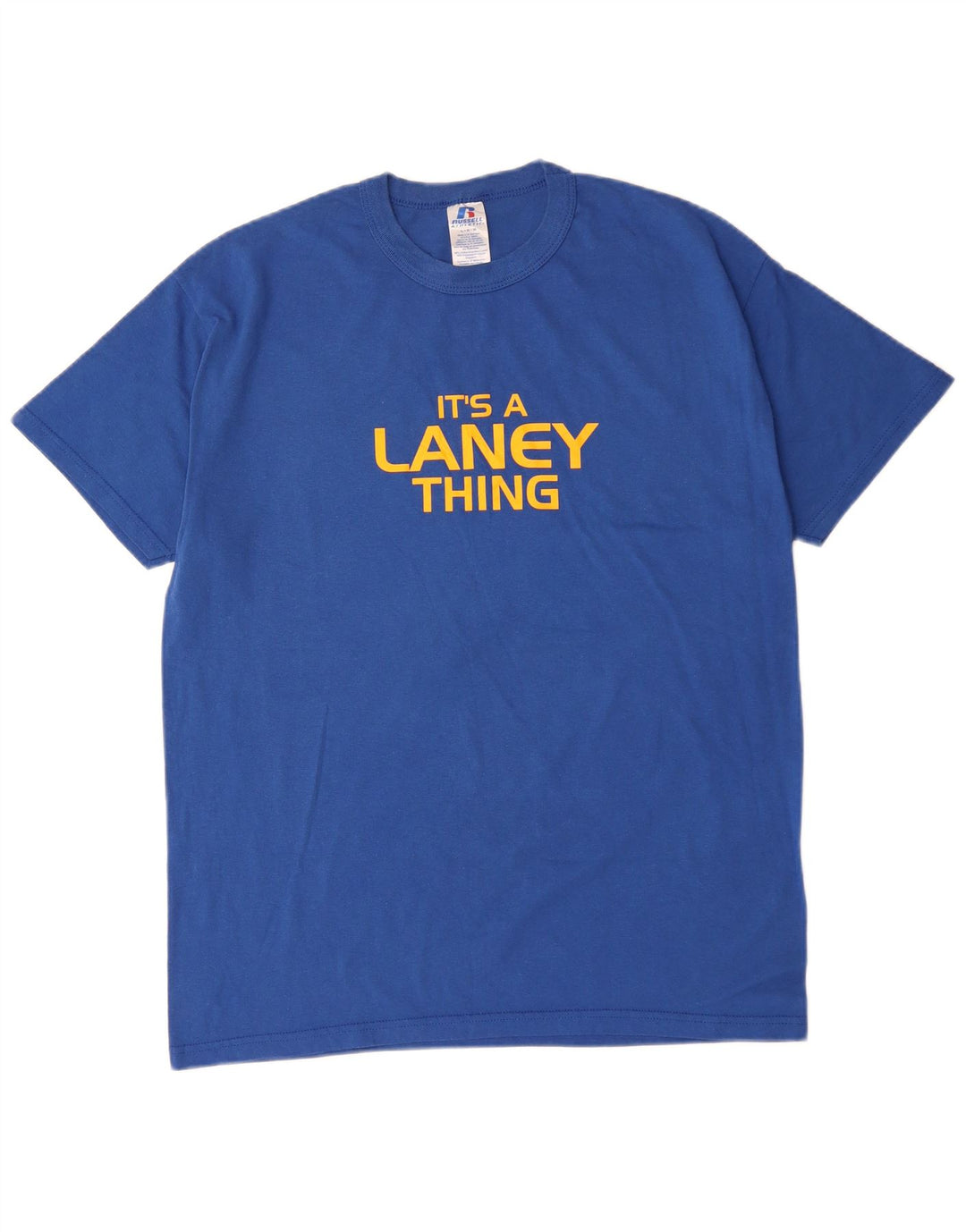 Ανδρικό γραφικό μπλουζάκι RUSSELL ATHLETIC Τοπ μεγάλο μπλε βαμβακερό