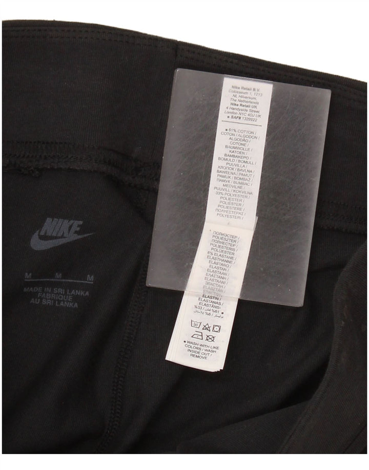 Γυναικεία γραφικά κολάν NIKE UK 12 μεσαίο μαύρο βαμβακερό