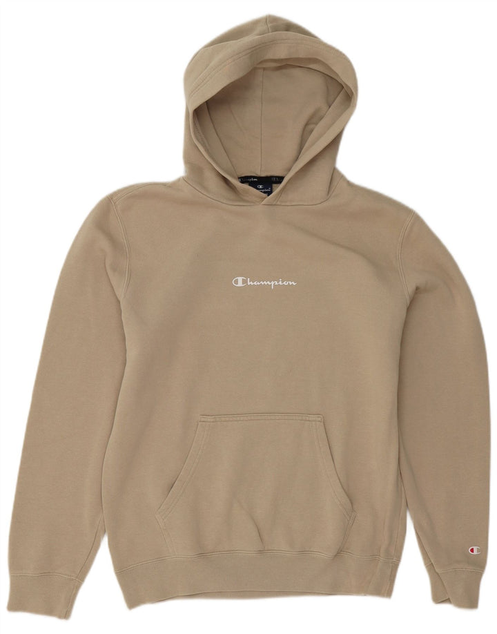 Champion Mens Hoodie Jumper Μεσαίο Μπεζ βαμβακερό