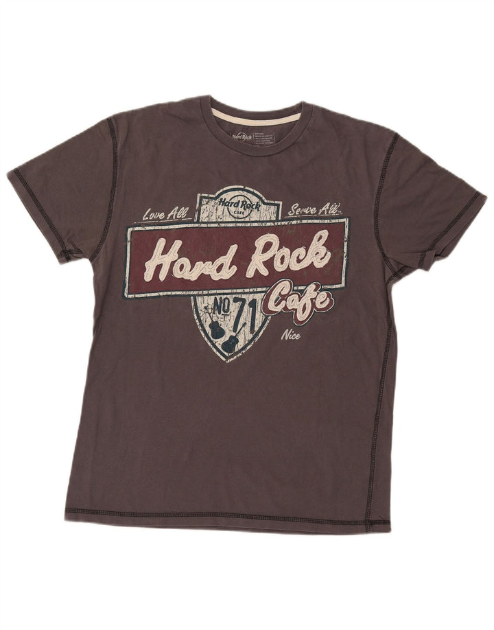 Hard Rock Cafe Ανδρικό T-Shirt Nice Graphic Top Medium Grey Cotton