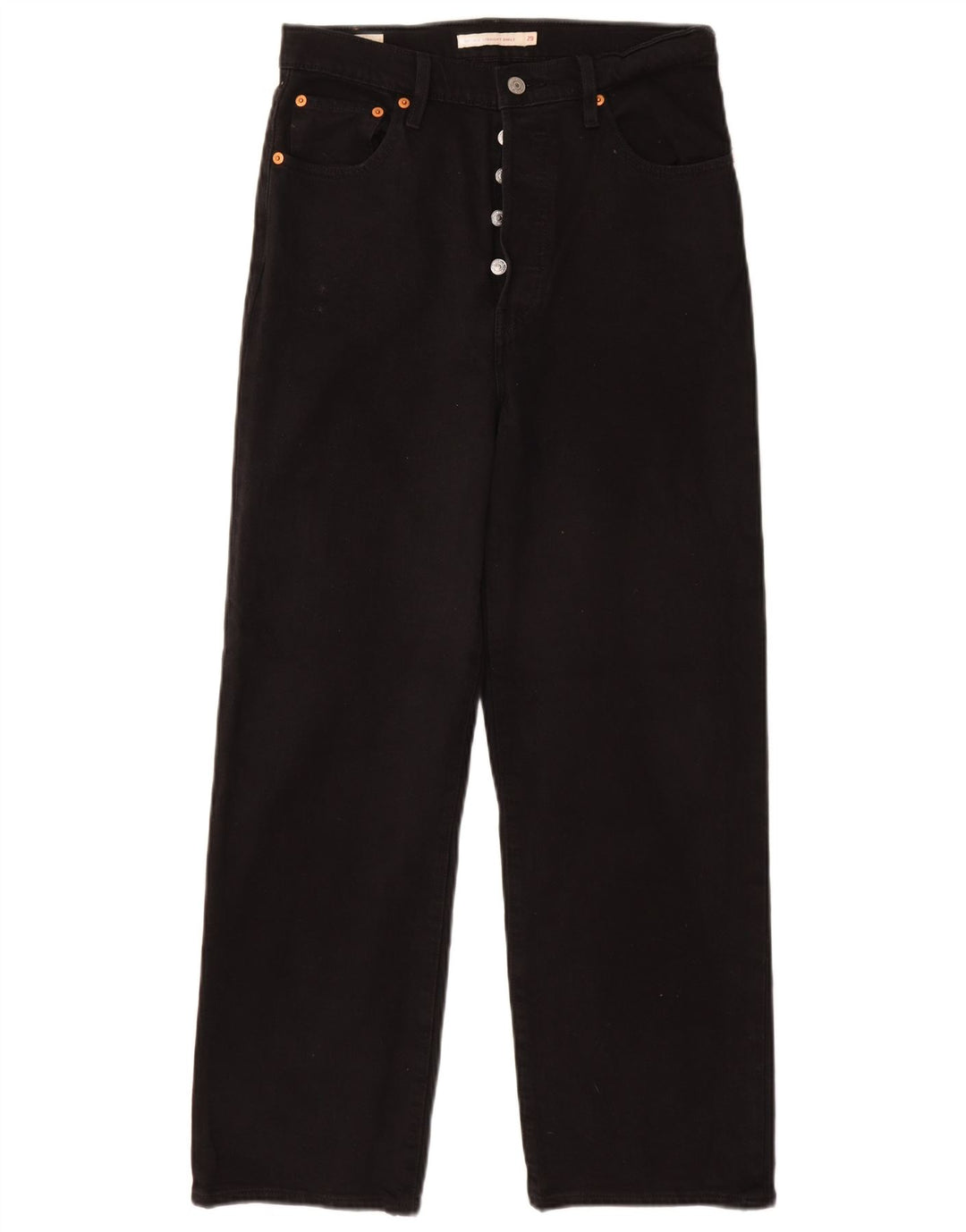 LEVI'S Γυναικείο Ribcage Ψηλό ίσιο τζιν W29 L27 Μαύρο βαμβακερό