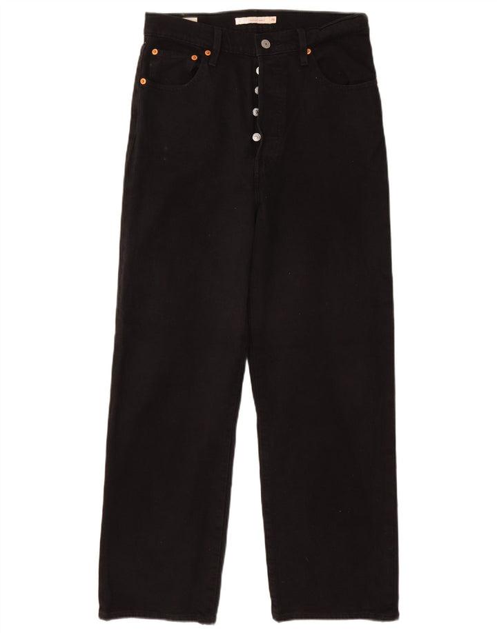 LEVI'S Γυναικείο Ribcage Ψηλό ίσιο τζιν W29 L27 Μαύρο βαμβακερό