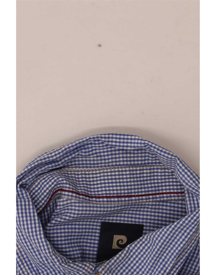 Ανδρικό γραφικό πουκάμισο Pierre Cardin, μεσαίο μπλε Gingham