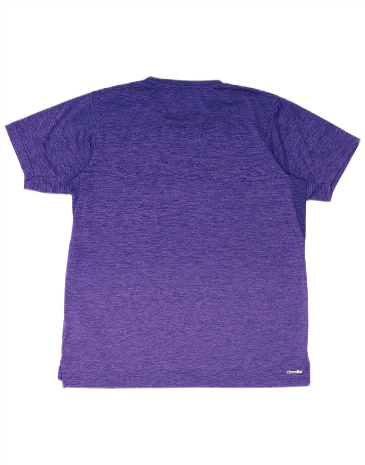 Adidas Ανδρικό T-Shirt Climalite Top Large Purple Flecked Polyester
