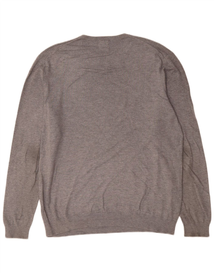 Ανδρικό πουλόβερ Zara Crew Neck Jumper Large Grey