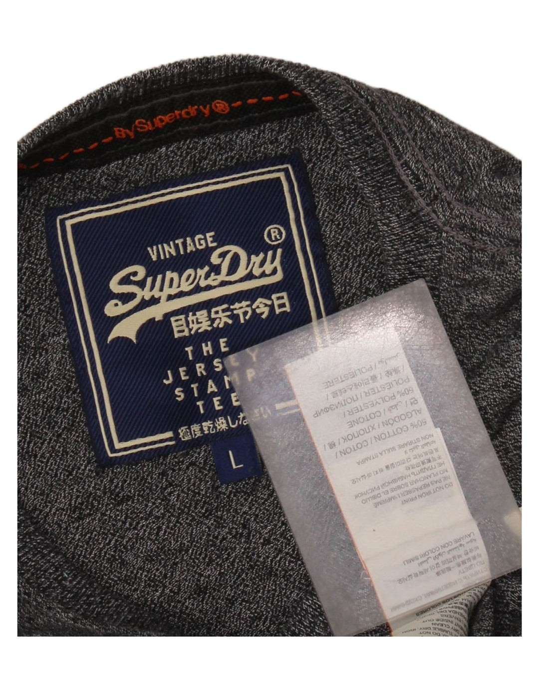 Superdry Ανδρικό γραφικό μπλουζάκι Osaka State Top μεγάλο γκρι βαμβακερό