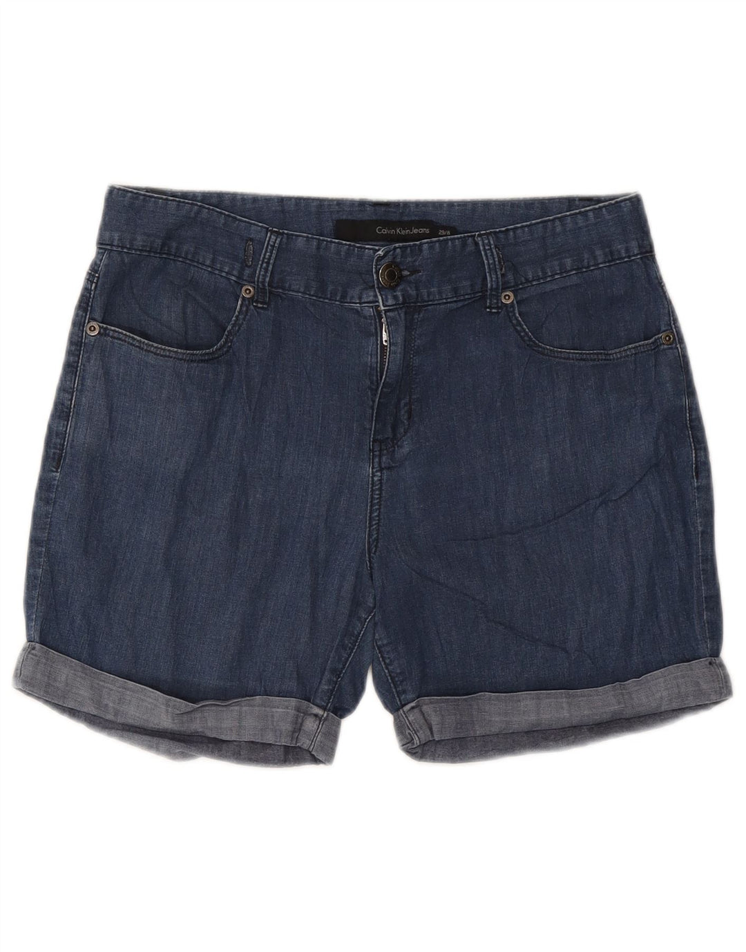 Γυναικείο τζιν σορτς Calvin Klein Jeans US 8 Medium W29 Μπλε βαμβακερό