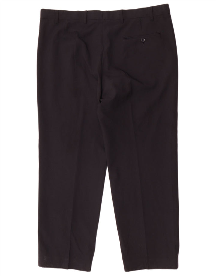 Ανδρικό κανονικό παντελόνι Marks & Spencer W38 L29 Navy Blue Polyester