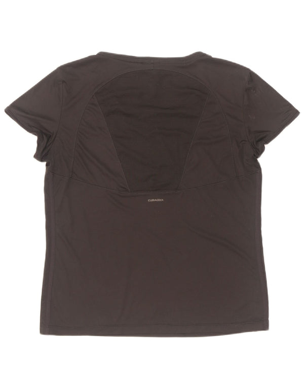 Adidas Γυναικείο T-Shirt Climacool Top UK 16 μεγάλο μαύρο πολυεστέρα