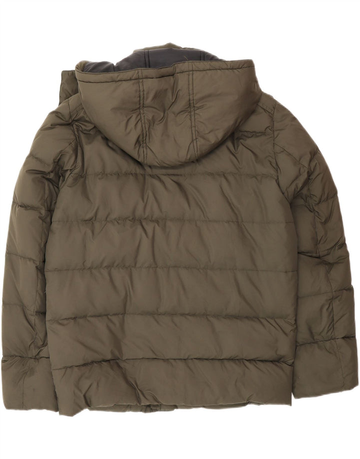 Fay Mens Hooded Jacket UK 40 Large Khaki Polyamide