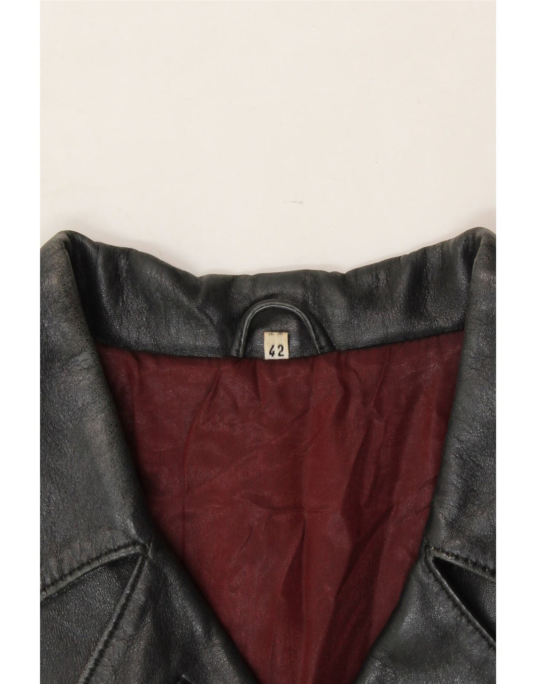 VINTAGE Womens Leather Coat IT 42 Medium Black Vintage Vintage and Second-Hand Vintage from Messina Hembry 