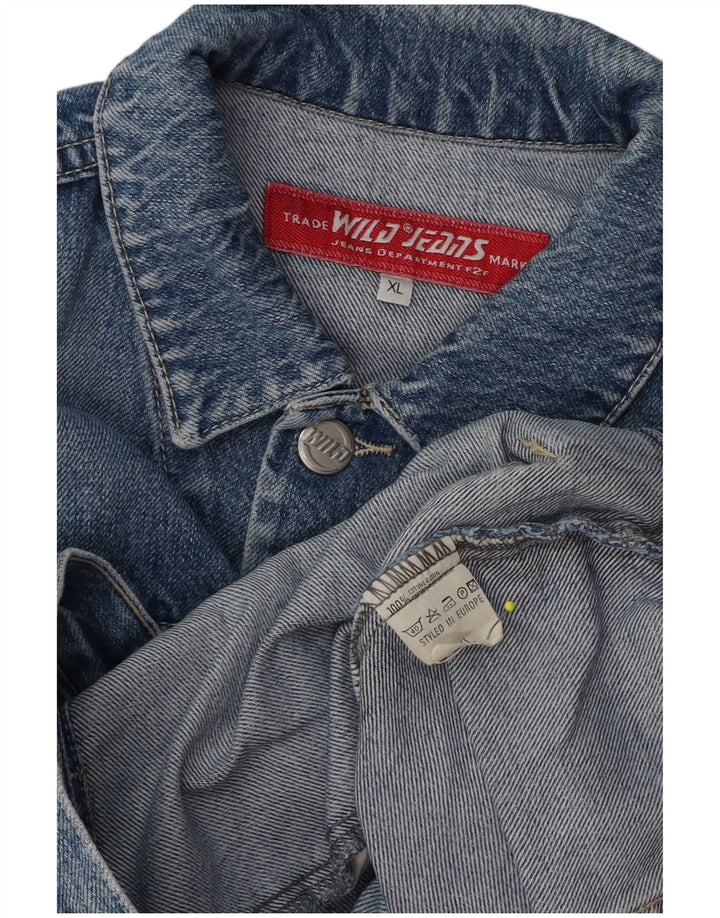 Wild Jeans Γυναικείο Τζιν Μπουφάν UK 18 XL Μπλε Βαμβακερό