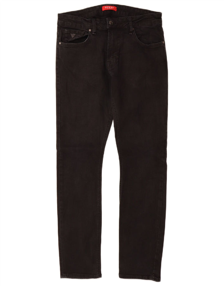 Guess Ανδρικό Slim Jeans W31 L31 Μαύρο βαμβακερό