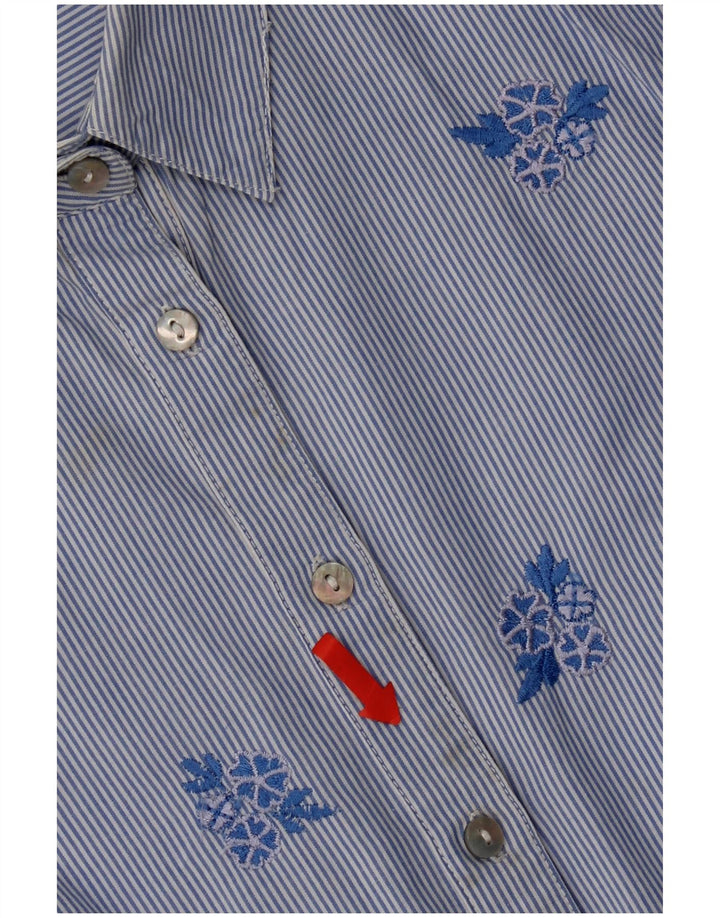 Γυναικείο πουκάμισο Monsoon UK 8 Small Blue Floral Βαμβακερό