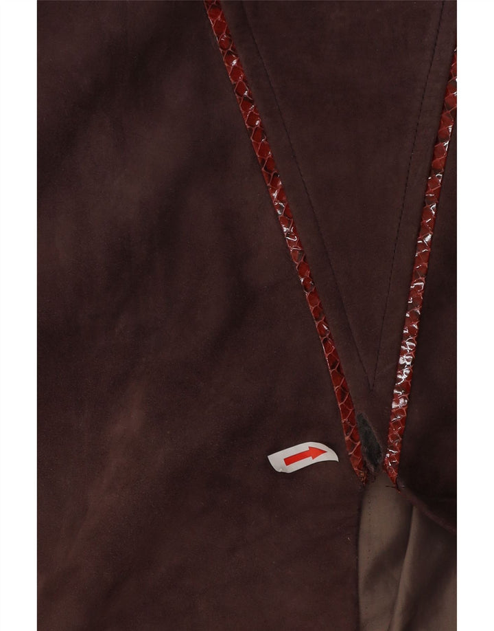 Vintage Γυναικεία Suede Φούστα Medium W28 Μωβ