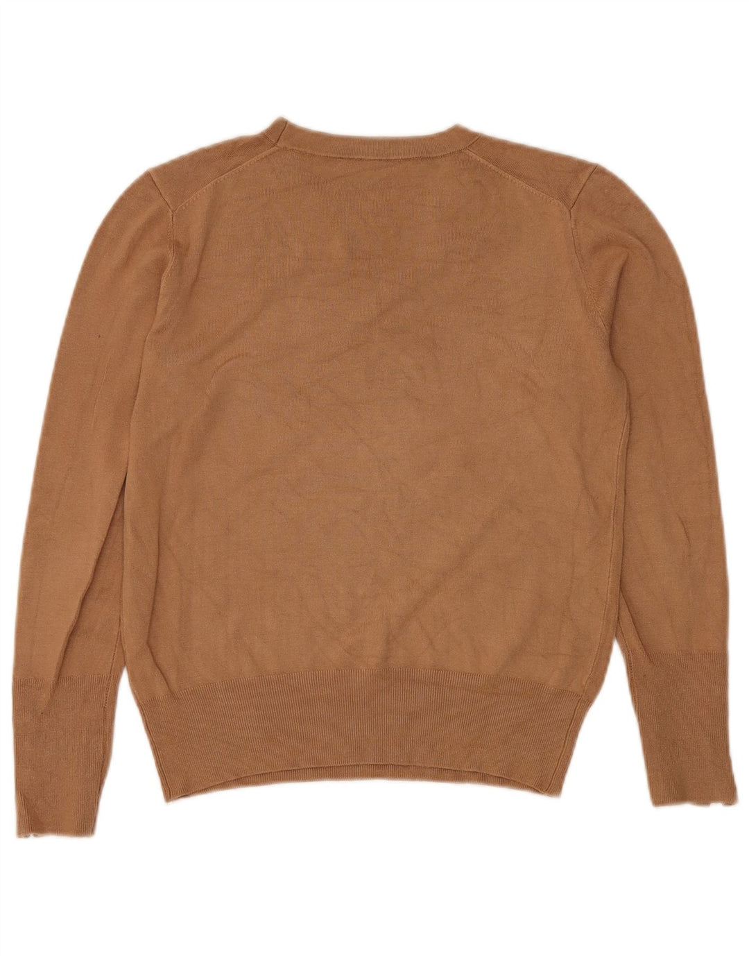 Zara Γυναικείο πουλόβερ με λαιμόκοψη UK 14 Medium Brown