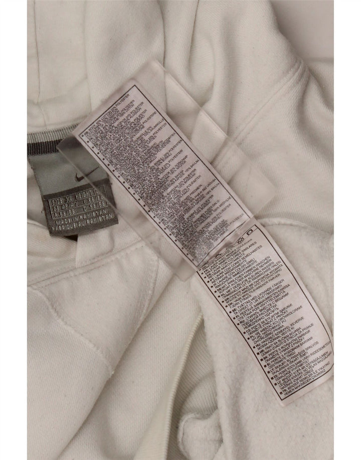 Ανδρικό φούτερ με κουκούλα NIKE UK 45/47 XL Λευκό βαμβακερό