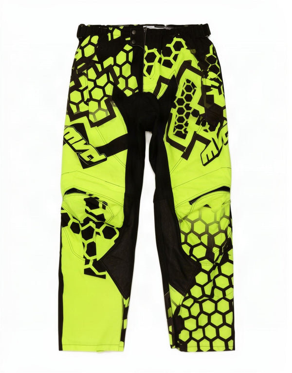Ανδρικό Vintage Graphic Moto Racer Παντελόνι W36 L30 Green Colourblock