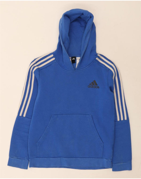 Adidas Boys Hoodie Jumper 11-12 ετών Μπλε βαμβακερό