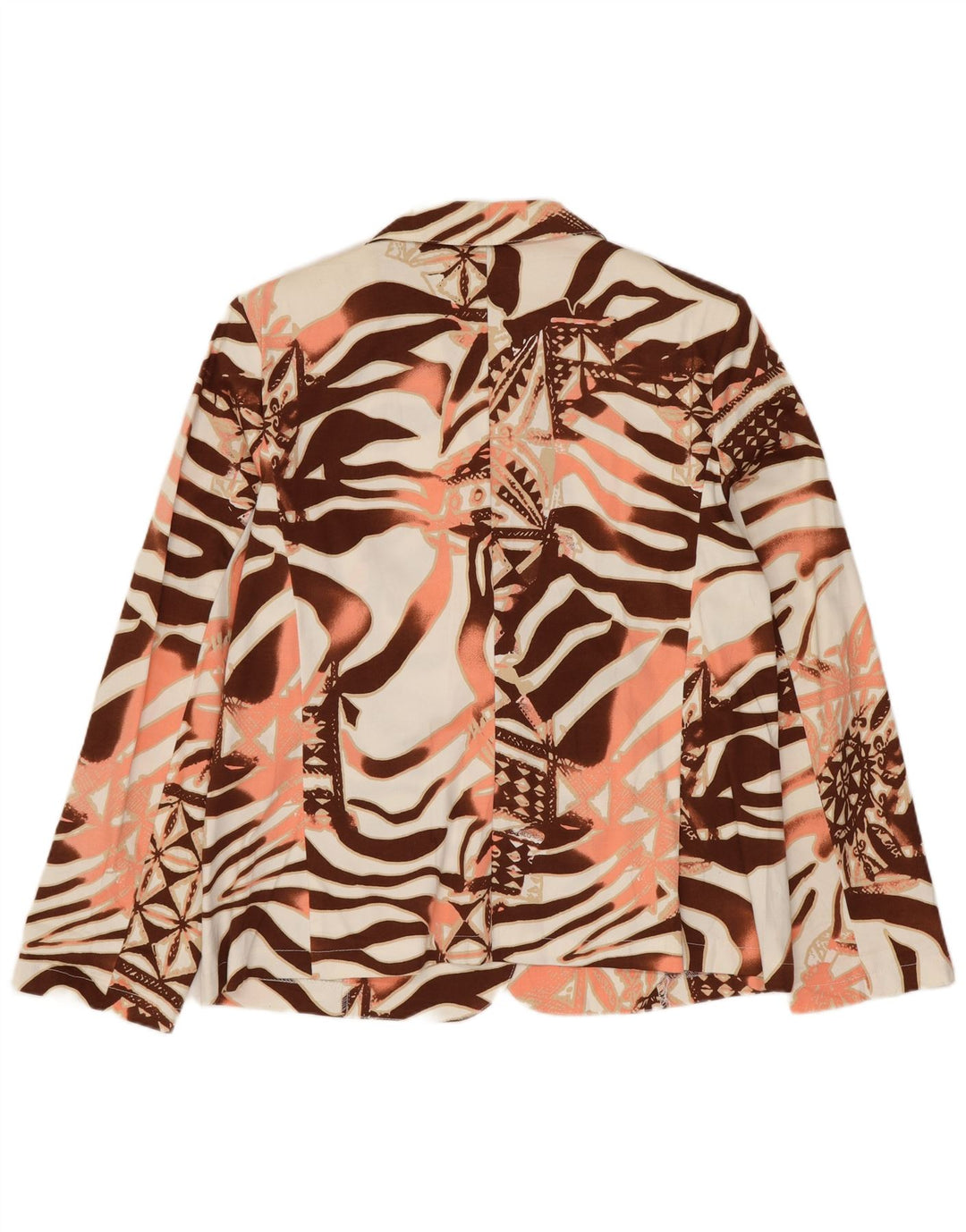 VINTAGE Γυναικείο σακάκι UK 14 Large πολύχρωμο Animal print