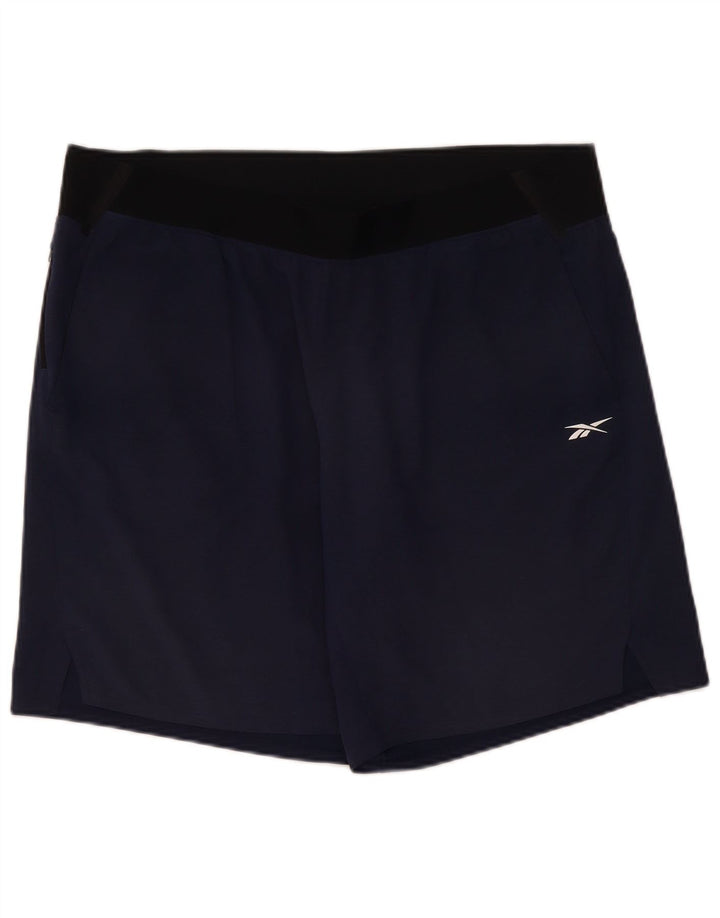 Ανδρικό αθλητικό σορτς Reebok XL Navy Blue Colorblock Πολυεστέρας