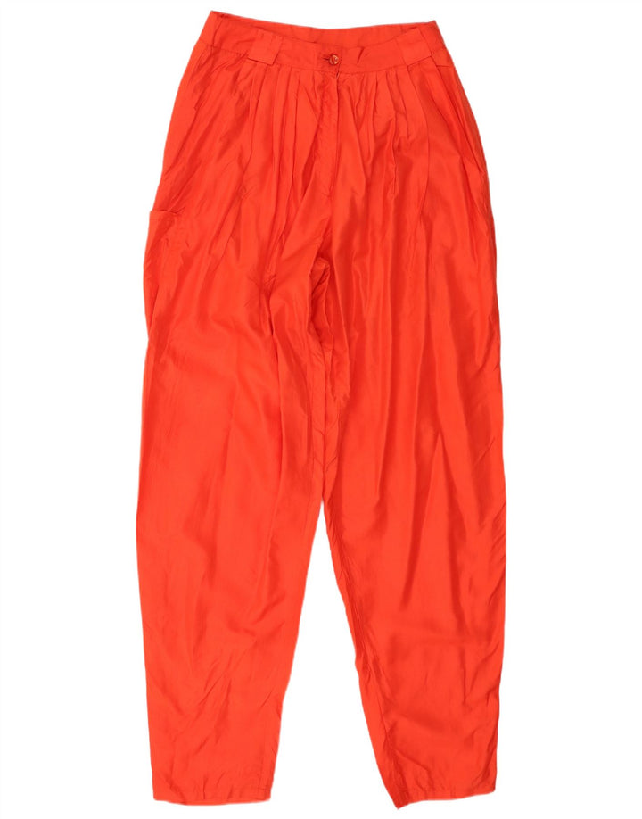 Vintage γυναικείο κωνικό παντελόνι Cargo IT 40 Small W26 L32 Red Silk