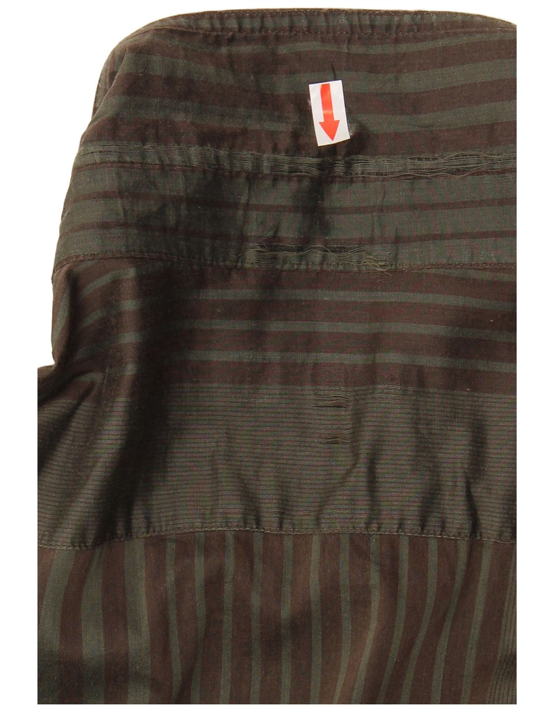 Ανδρικό πουκάμισο Trussardi Jeans 3XL Χακί ριγέ βαμβακερό