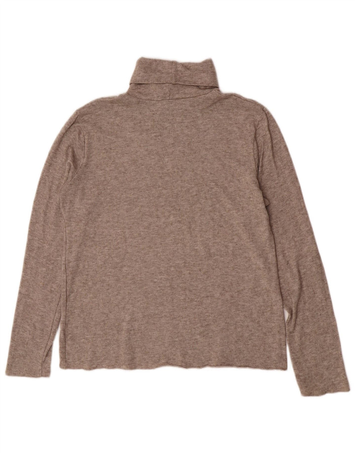 Zara Γυναικεία μπλούζα με ρολό τοπ UK 18 XL καφέ