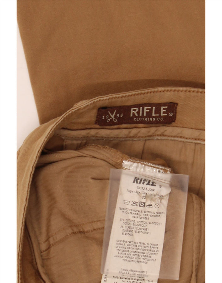 RIFLE Ανδρικό Slim Παντελόνι Chino W32 L30 Μπεζ βαμβακερό