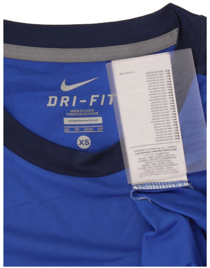 Ανδρικό T-shirt Nike Dri Fit Top XS Blue Colorblock Polyester