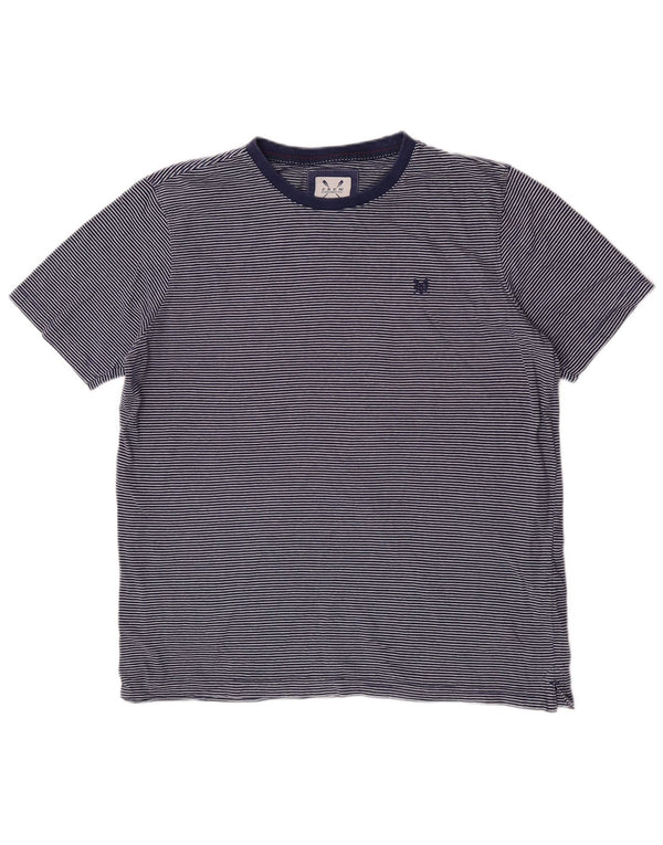 Ανδρικό T-Shirt Crew Clothing Top XL Μπλε ριγέ βαμβακερό