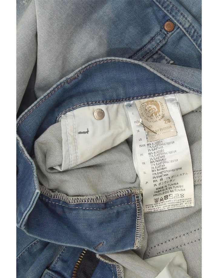 Diesel Womens Grupee Distressed Slim Jeans W28 L32 Μπλε βαμβακερό