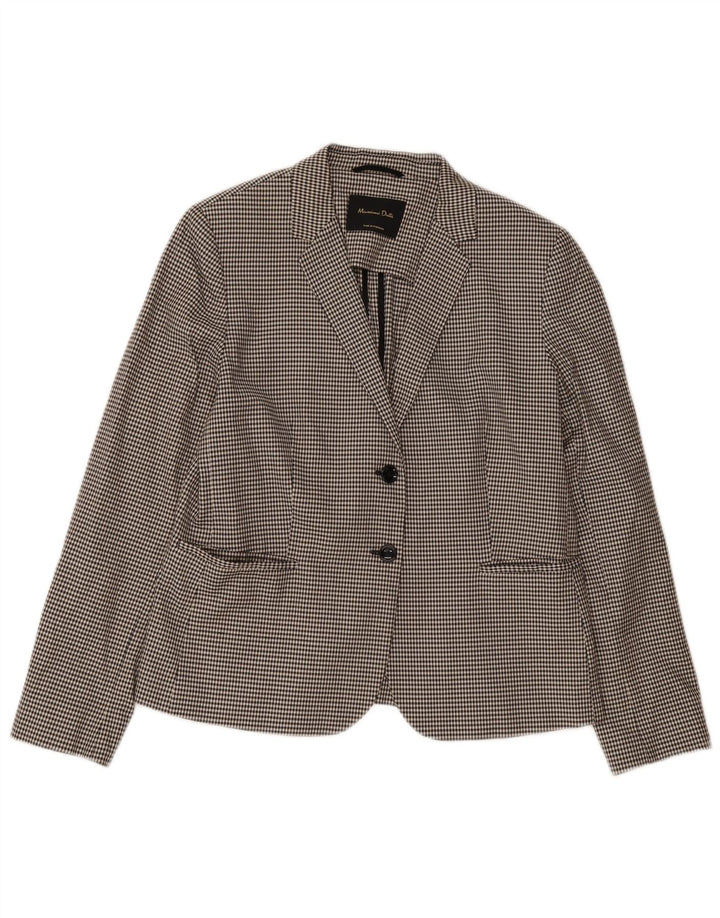 Massimo Dutti Γυναικείο μπουφάν σακάκι με 2 κουμπιά EU 44 XL Μαύρο Houndstooth