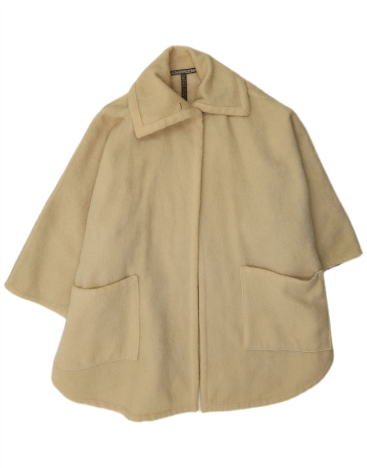 Vintage Γυναικείο Oversized Παλτό Cape IT 44 Medium Beige Μαλλί