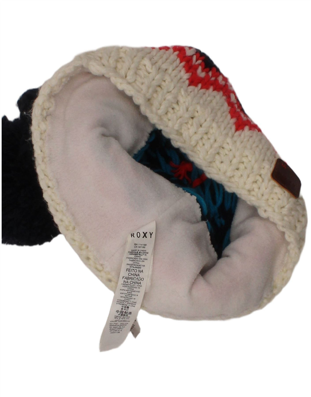 Roxy γυναικείο πλεκτό καπέλο Beanie One Size Navy Blue Fair Isle Polyester Winter
